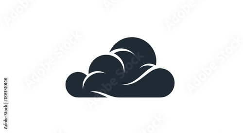 Abstract cloud icon on white background