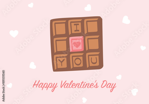 Valentines Chocolate bar card