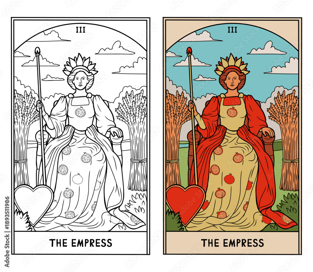 Fototapeta premium vintage vintage style deck of tarot cards. magical predictions of the future, mysterious characters.