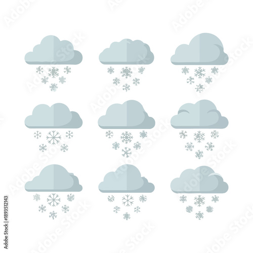 Cloud with Snowflakes Pattern