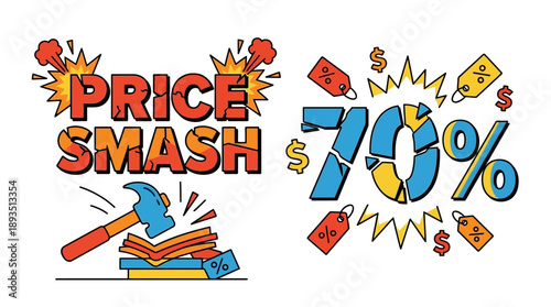 Unbeatable Discounts on Products, Online Shopping, Graphic Design, Promotional Environment, Bold Viewpoint