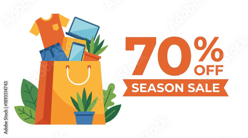 70% Off Sale on Apparel and Electronics in a Vibrant Market Environment