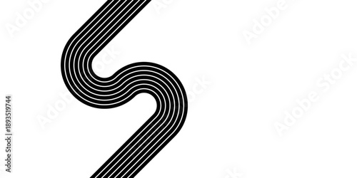 Vector pattern of black parallel lines on a white background in retro style. Decorative design element for advertising, packaging, sportswear. Sports vector background. Competition. modern