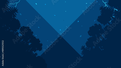 Flat vector illustration of intelligent financial technology concept with blue background