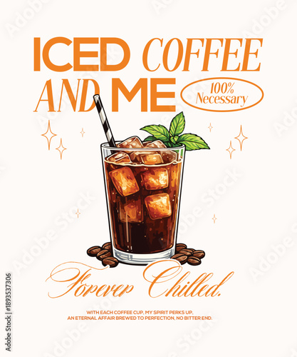 iced coffee t-shirt design