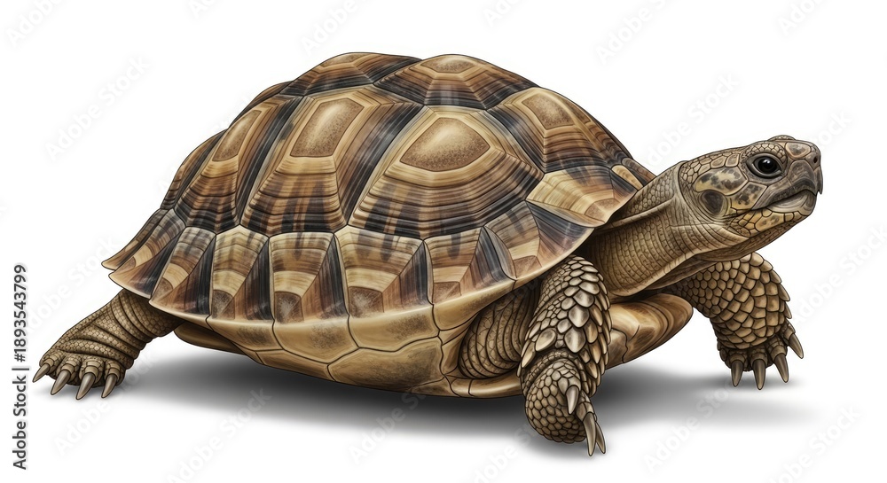 Obraz premium A box turtle with a prominent shell and legs