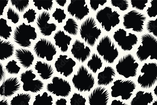 A close-up view of a wild leopard's fur pattern and texture on its skin and animal surface as background