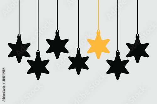 Golden Star Award, excellence achievement concept