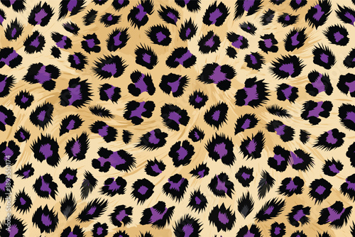 Leopard animal skin fur texture on a wild surface background displaying a pattern