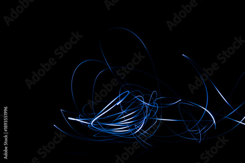 malerei blau schwarz licht