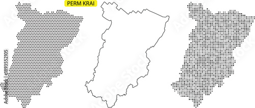 Detailed map of peru region with different shades and highlighted area