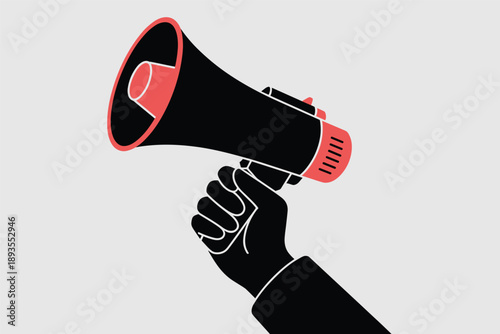 Speak Up Megaphone, bold communication concept