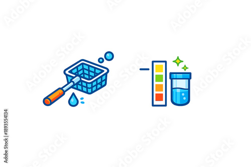 Tools for measuring water quality and cleaning water in a scientific setup with a focus on testing and examining liquid samples
