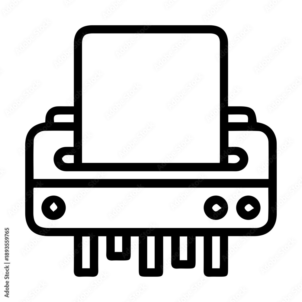 Obraz premium Paper Shredder Icon