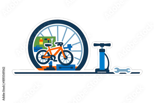 Cycling tools and bicycle designs arranged for repair at a workshop during daylight hours