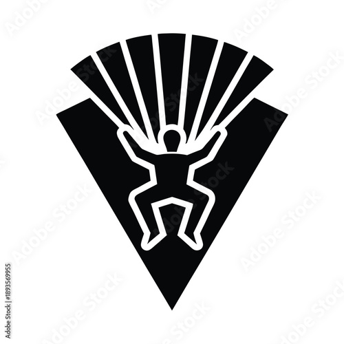 Skydiver Freefall Icon