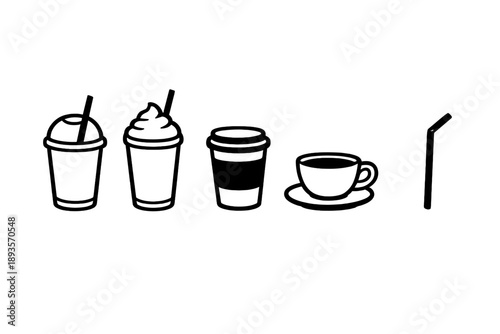 Different types of drinks are shown on a simple background with no details about flavors or brands during a casual setting