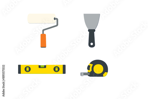 Tools used for home improvement projects displayed on a white background for DIY enthusiasts and homeowners looking to upgrade their space