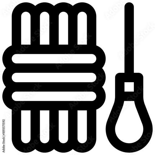 Needle felting. Editable stroke vector icon. 