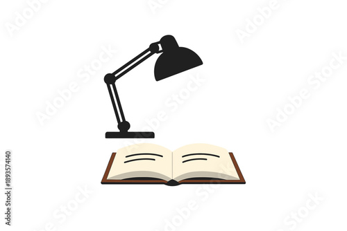 Open book rests on a flat surface under a lamp during evening study hours to help focus on reading and learning activities