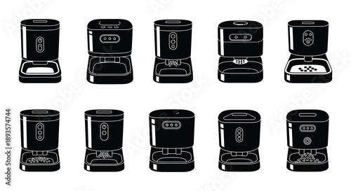 Diagram of robotic vacuum cleaners showcasing different perspectives and components