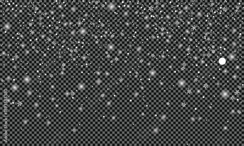 winter falling snow overlay snowfall snowflakes right side density edge fade background