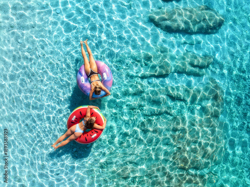 Aerial view of two beautifu...