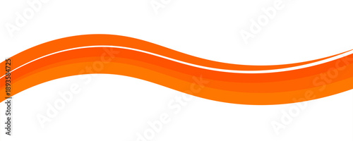 Vector orange line background curve element with white space for text and message design, overlapping layers, eps10