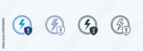 Electrical Safety Multiple Style Icon Collection