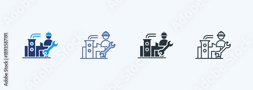 Industrial Multiple Style Icon Collection