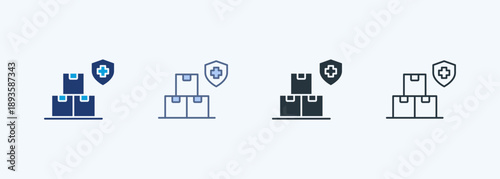 Package Safety Multiple Style Icon Collection
