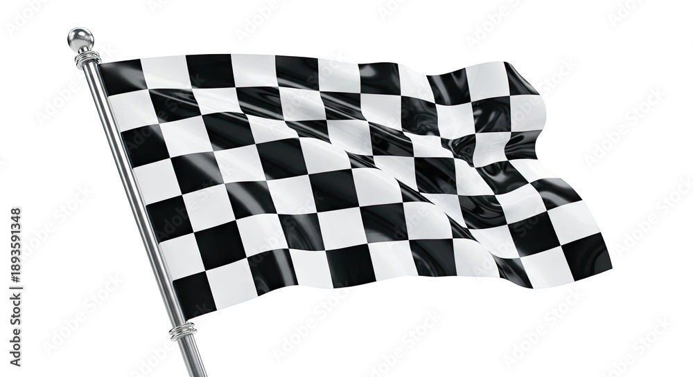 Fototapeta premium Waving Checkered Flag