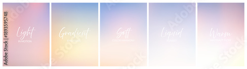 Pastel gradient backdrop featuring gentle sunset colors flowing from warm peach to delicate blue, ideal for creating serene and sophisticated visual compositions. Vector illustration.