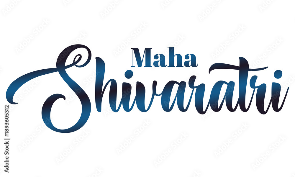 Fototapeta premium Maha Shivaratri Celebration Text PNG