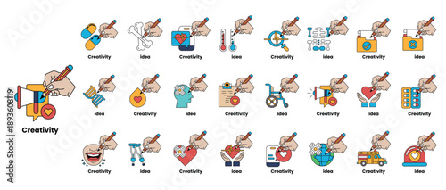 Creativity is the theme of this image