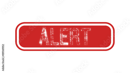 Alert Red Stamp Icon for Important Warning Notices, Urgent Messages and Attention Required Status
