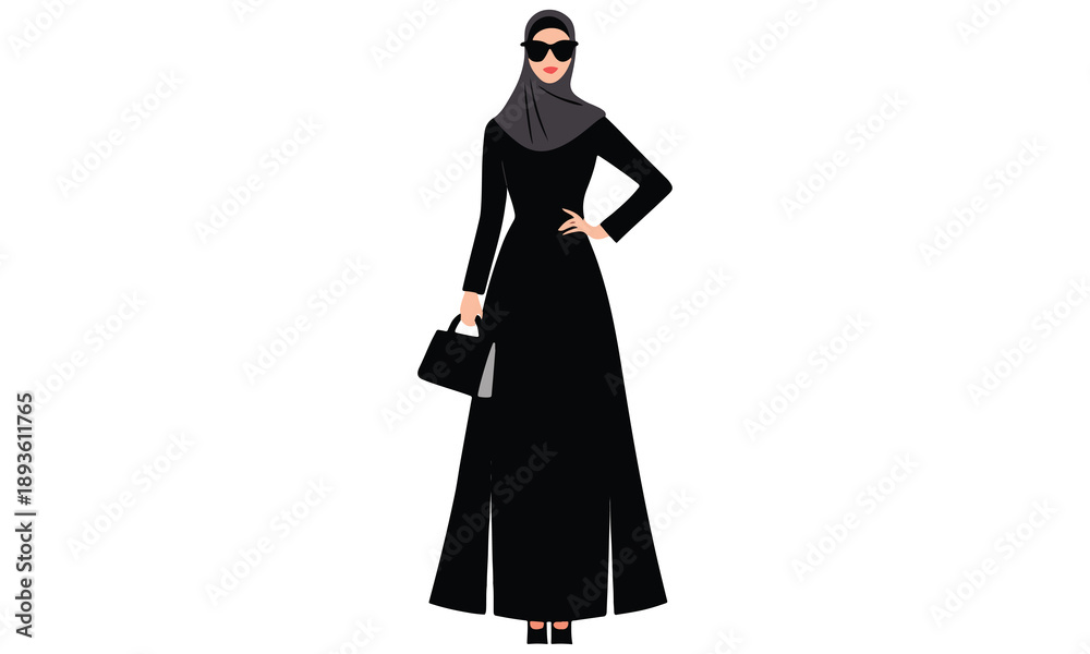 Fototapeta premium Elegant Abaya Fashion – Stylish Modest Wear and Sophisticated Women’s Clothing .