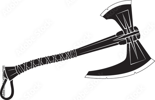 Black and White Sketched of a Whisk with a Loop Handle and Curved Blade kitchen tool cooking utensil
