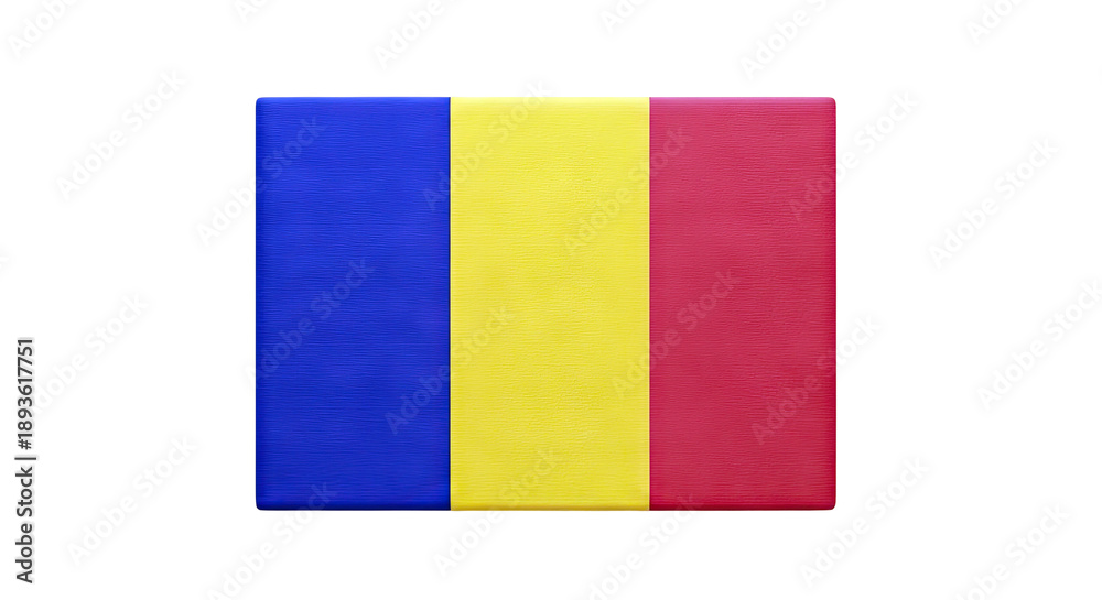 Fototapeta premium Romanian Flag with Textured Surface
