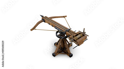 Foto Ballista Military Siege Crossbow - 3D Rendered Historical Weapon Used in Ancient