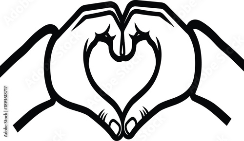 Symbolic Heart Shape Formed by Hands, Expressing Love and Care Through Gestures
