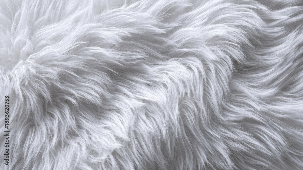 Obraz premium White Fur Texture Background