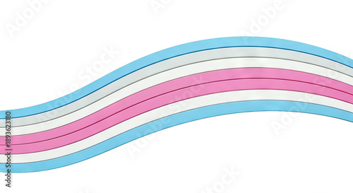 Transgender Pride Flag Colors Waving