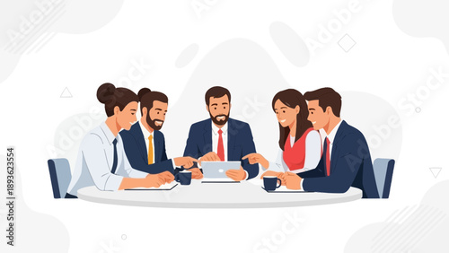 Business Meeting - Team Collaboration and Strategy Discussion