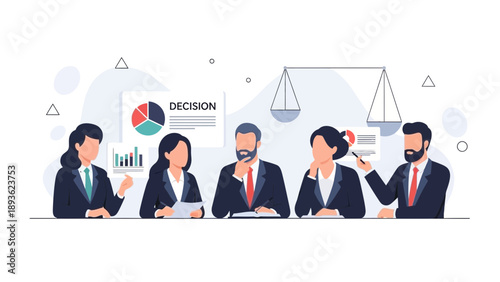 Business Meeting Decision Making Teamwork Strategy