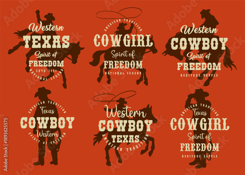 Cowboy and cowgirl in Texas