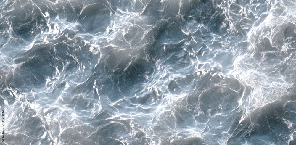 Fototapeta premium Shimmering ocean surface, dappled sunlight dances on waves