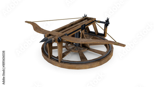 Foto Ballista Medieval Crossbow Machine - High-Quality 3D Visualization of Ancient Wa
