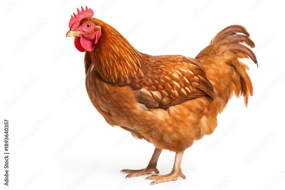 Fototapeta premium Brown chicken poultry animal bird.