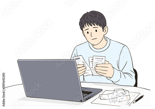 確定申告準備のためのレシート領収書の整理